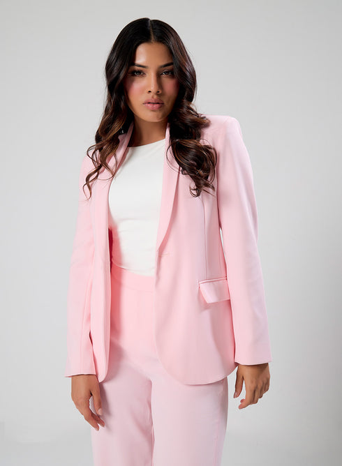 Blazer & Pant Set - Pastel Pink